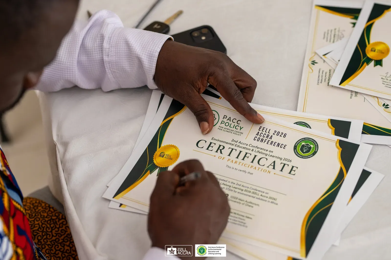 Certificates at the EELL certification desk