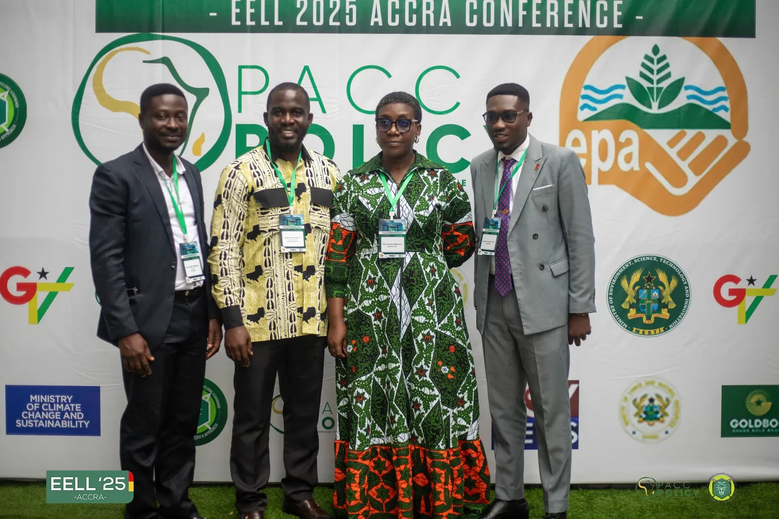 Speakers at the EELL 2025 Accra Conference press wall