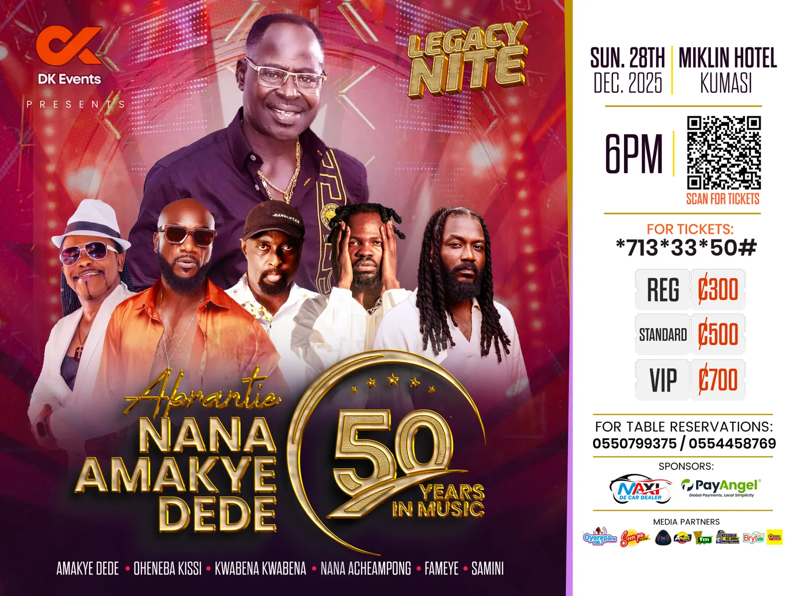 Amakye Dede at 50 billboard