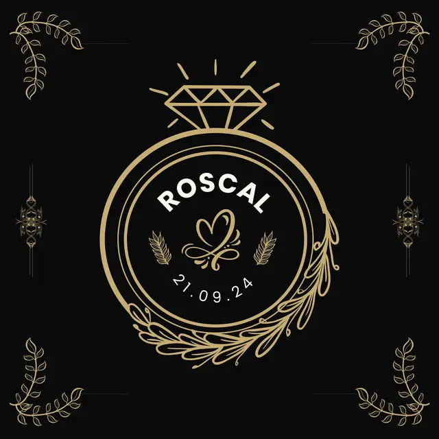 ROSCAL wedding monogram
