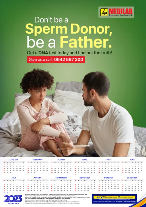 Medilab calendar page